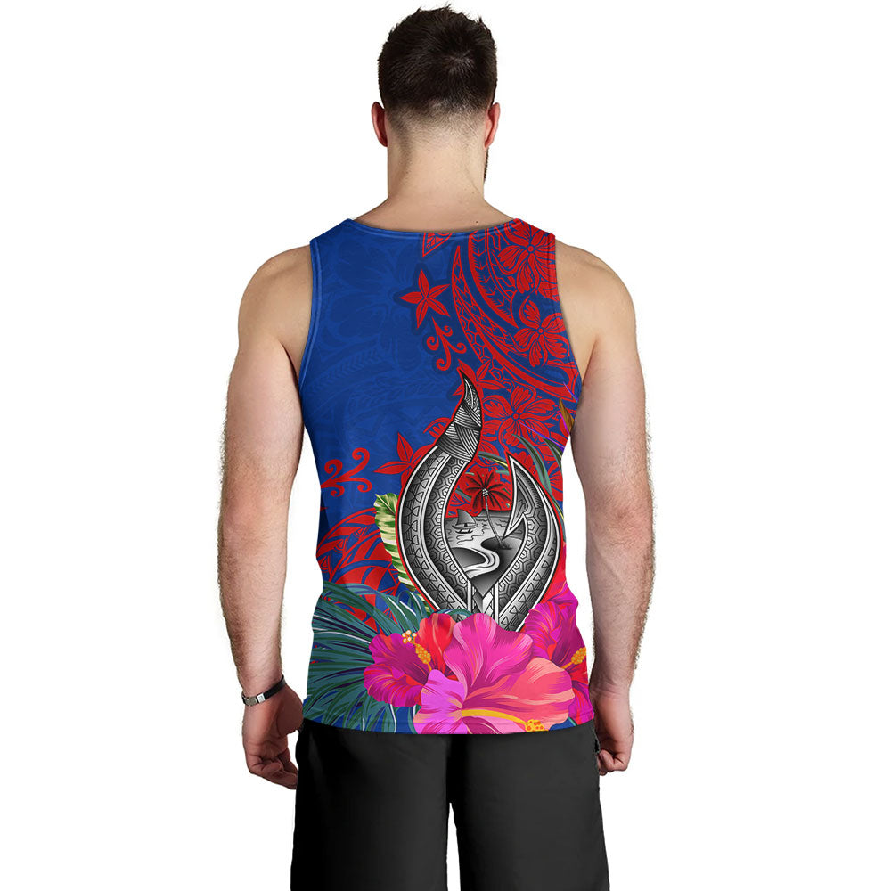 Guam Tank Top Flag Tribal Tropical Style