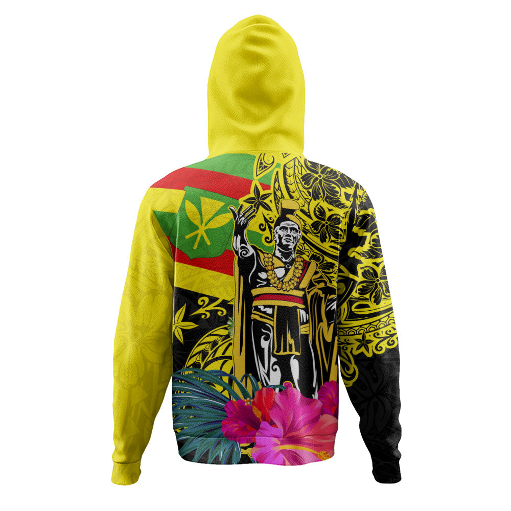 Hawaii Hoodie Kanaka Maoli King Flag Tribal Tropical Style