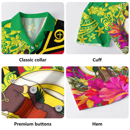 Vanuatu Hawaiian Shirt Flag Tribal Tropical Style