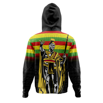 Hawaii Hoodie King Kamehameha Flag Kanaka Maoli Tribal Tattoo