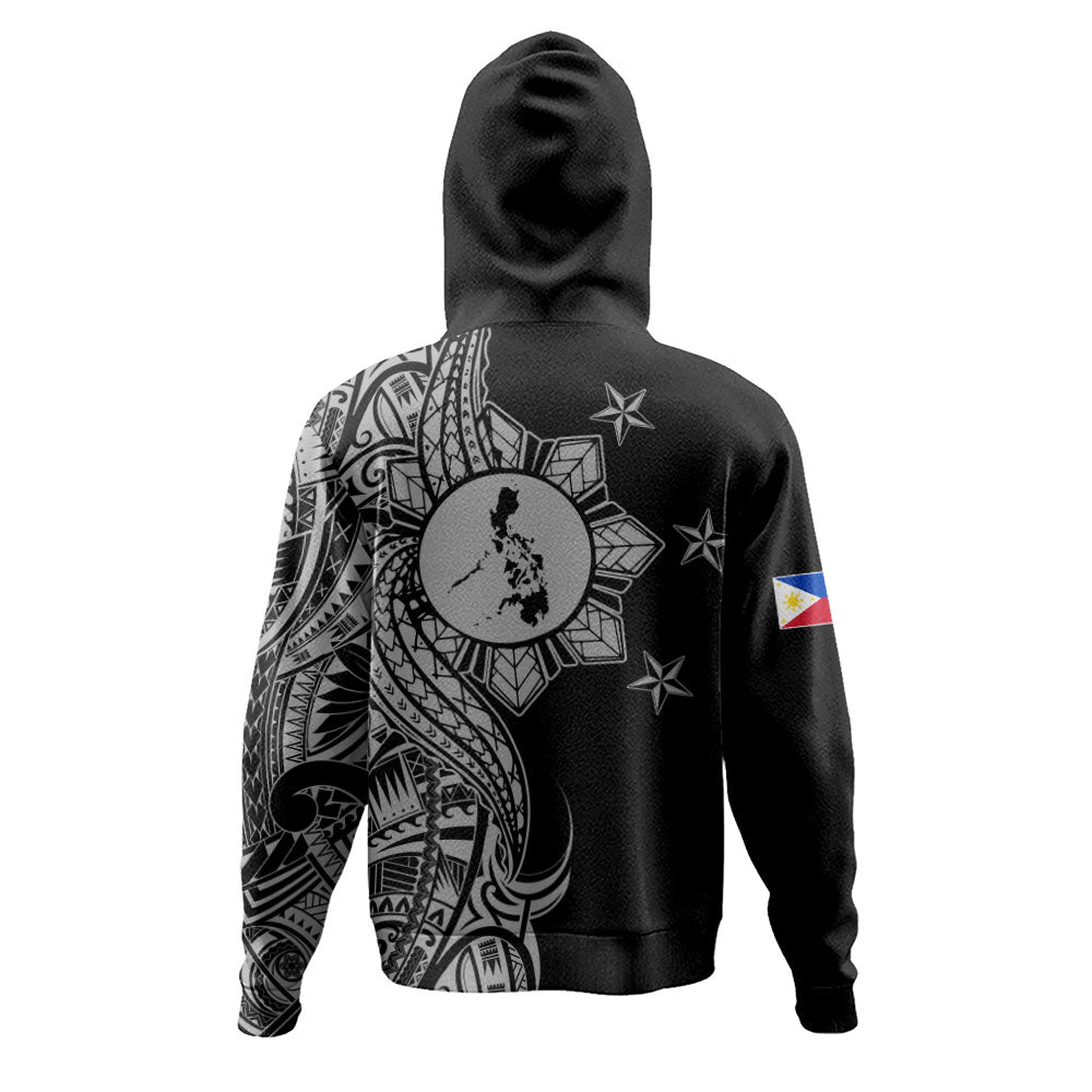 Philippines Filipinos Hoodie Flag Sun Map Tribal Fusion Style