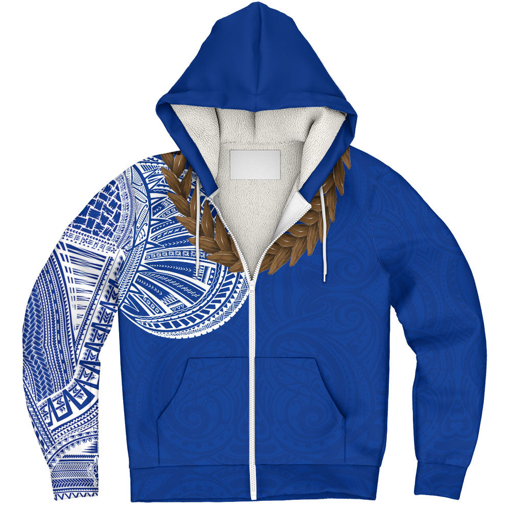 Samoa Sherpa Hoodie Tattoo Roman Reigns With Ula Fala Style Brown