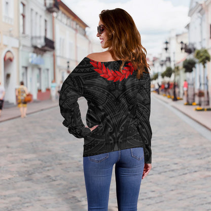 Samoa Off Shoulder Sweatshirt Ula Fala Style