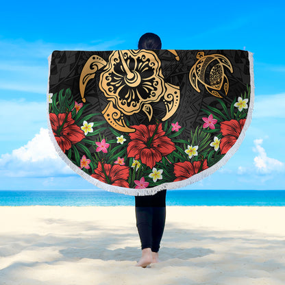 Hawaii Beach Blanket Polynesian Turtle Tropical Island Tribal Style