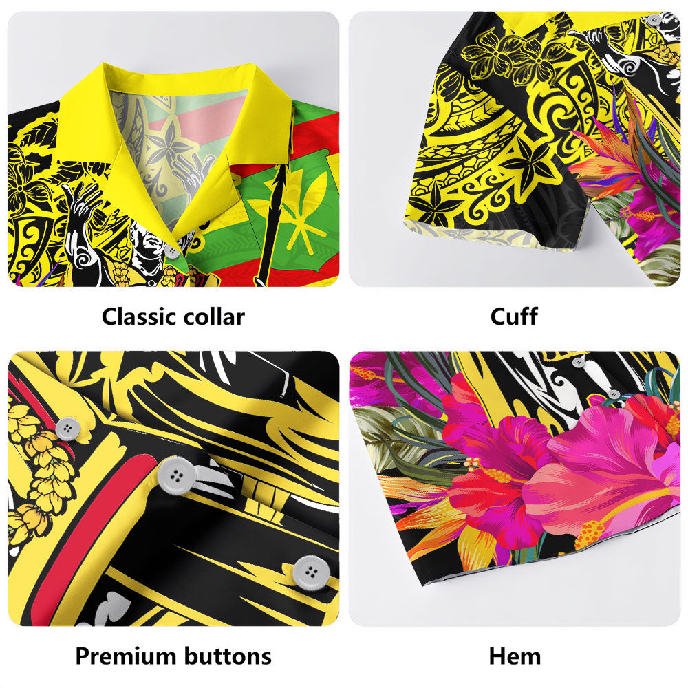 Hawaii Hawaiian Shirt Kanaka Maoli King Flag Tribal Tropical Style