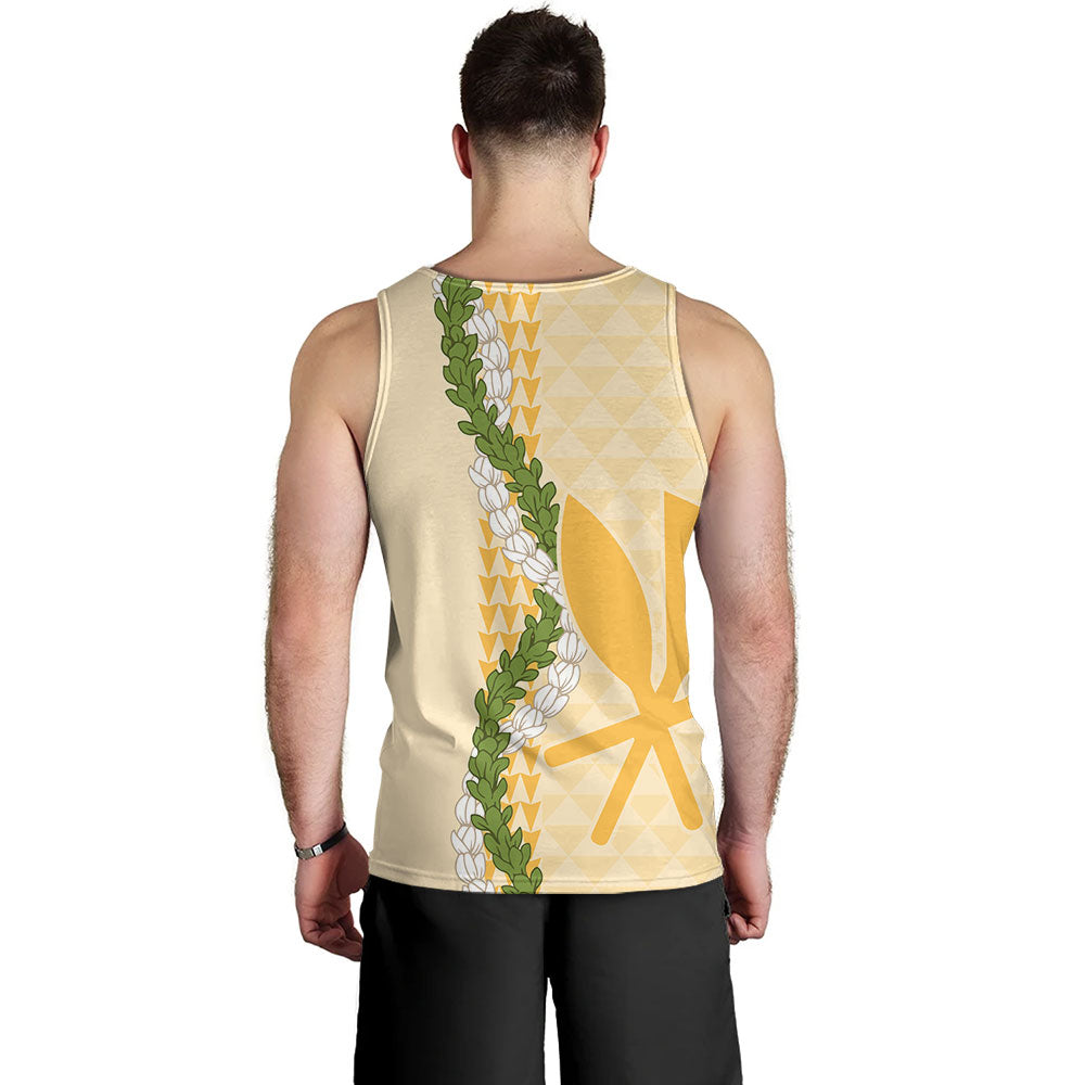 Hawaii Tank Top Kanaka Maoli Puakenikeni Maile Flower Lei