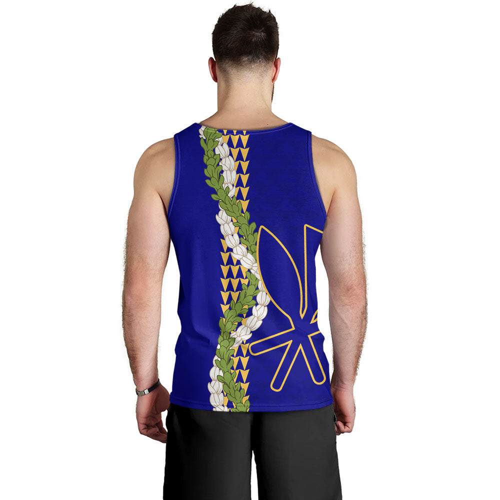 Hawaii Tank Top Kanaka Maoli Puakenikeni Maile Flower Lei