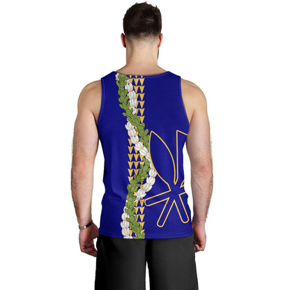 Hawaii Tank Top Kanaka Maoli Puakenikeni Maile Flower Lei