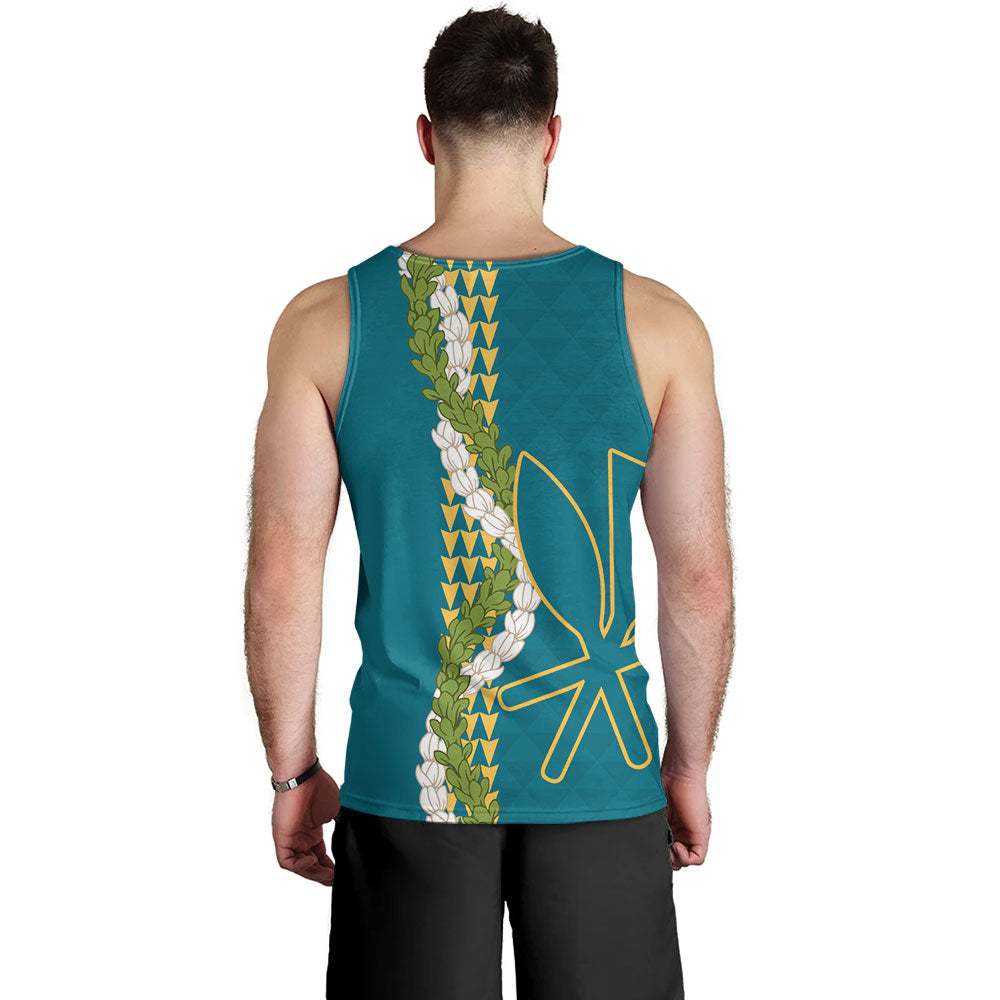 Hawaii Tank Top Kanaka Maoli Puakenikeni Maile Flower Lei