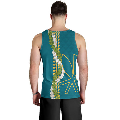 Hawaii Tank Top Kanaka Maoli Puakenikeni Maile Flower Lei