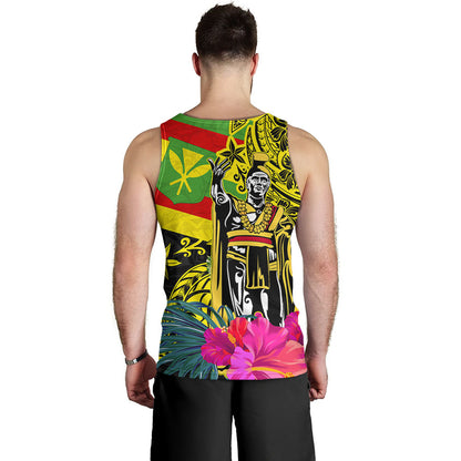 Hawaii Tank Top Kanaka Maoli King Flag Tribal Tropical Style