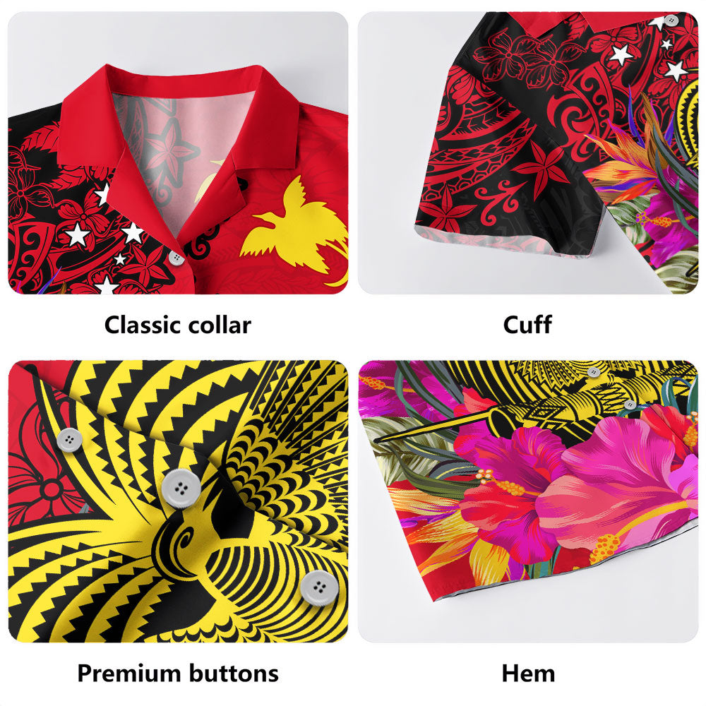 Papua New Guinea Hawaiian Shirt Flag Tribal Tropical Style