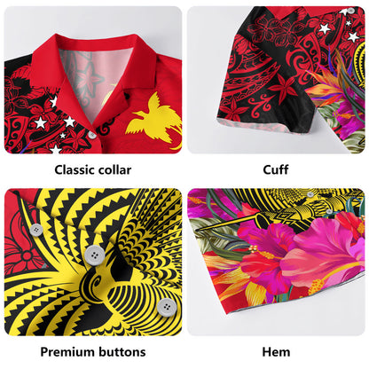 Papua New Guinea Hawaiian Shirt Flag Tribal Tropical Style