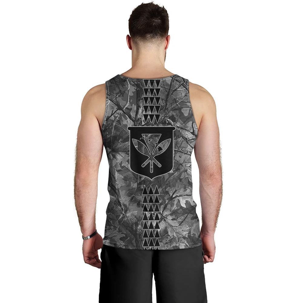 Hawaii Tank Top Woodland Kanaka Camo Style