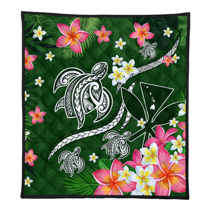 Hawaii Premium Quilt Aloha Island Turtle Plumeria Flower Tropical Fabric