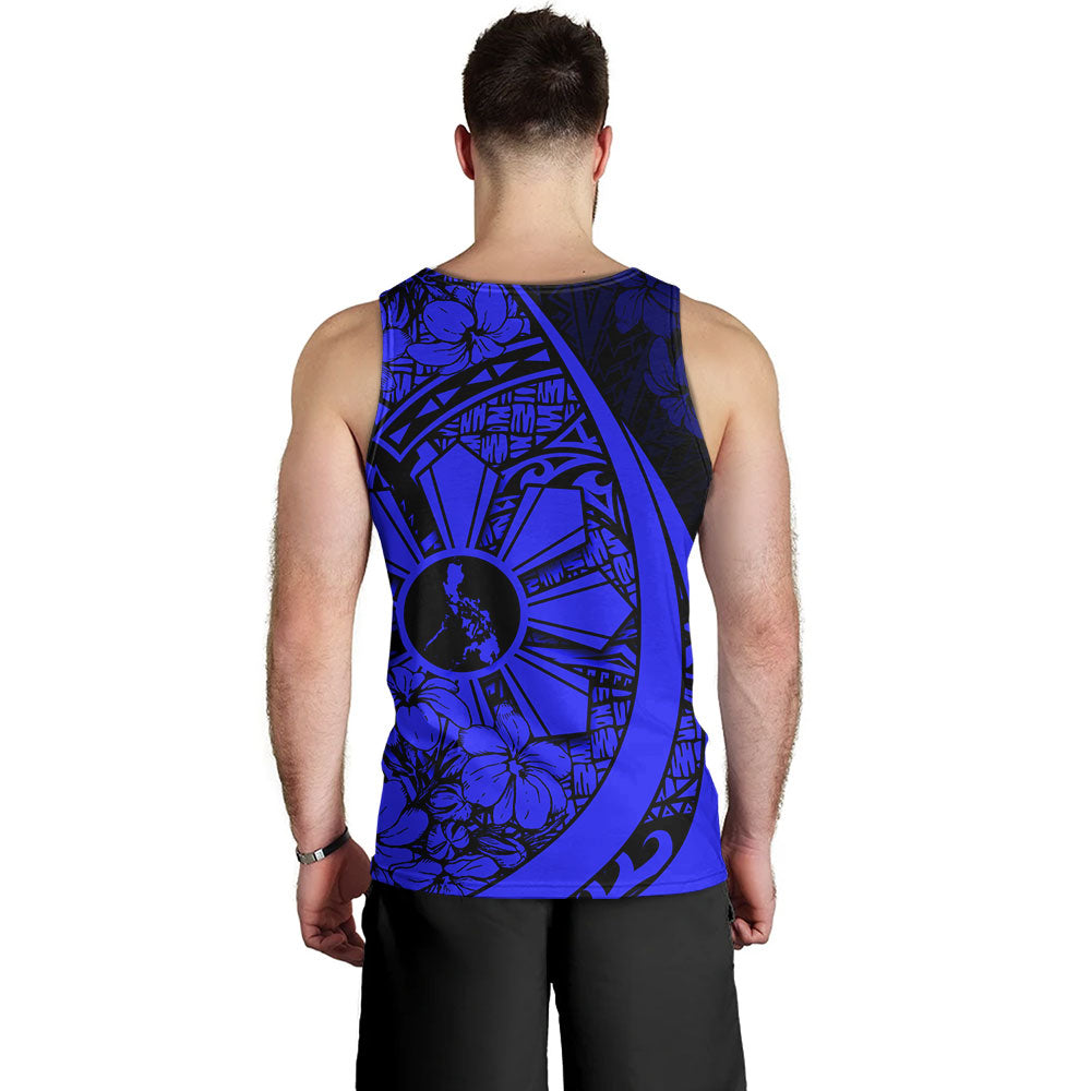 Philippines Filipinos Tank Top Custom National Sampaguita Flower Symbols Style