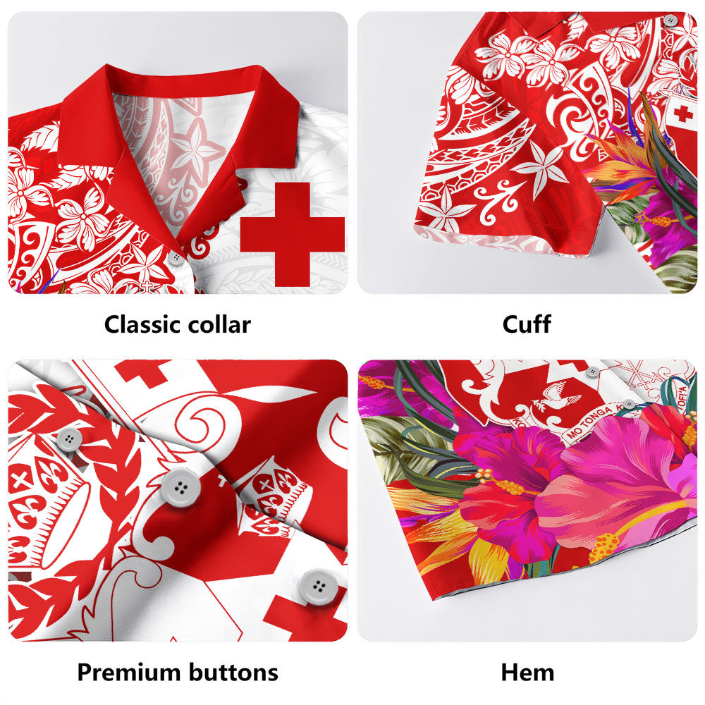 Tonga Hawaiian Shirt Flag Tribal Tropical Style