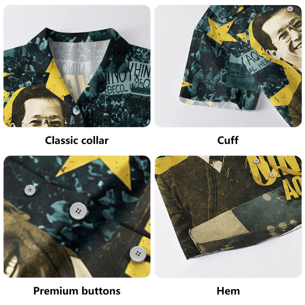 Philippines Filipinos Hawaiian Shirt Ninoy Aquino Philippine History Tribute Style