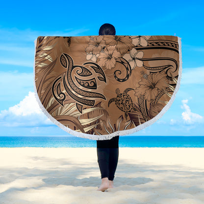 Hawaii Beach Blanket Polynesian Turtle Tattoo Tropical Elements