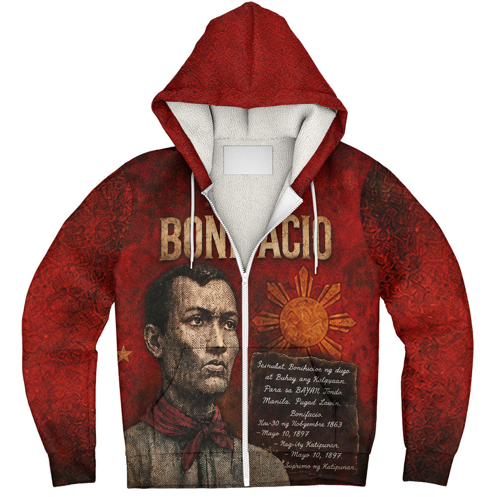 Philippines Filipinos Sherpa Hoodie Andres Bonifacio Philippine Hero