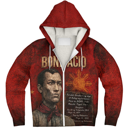 Philippines Filipinos Sherpa Hoodie Andres Bonifacio Philippine Hero