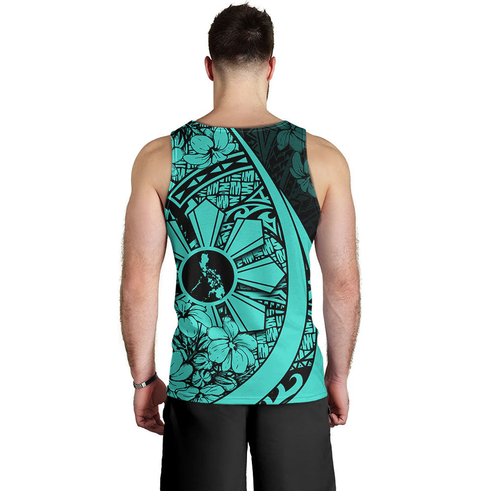 Philippines Filipinos Tank Top Custom National Sampaguita Flower Symbols Style