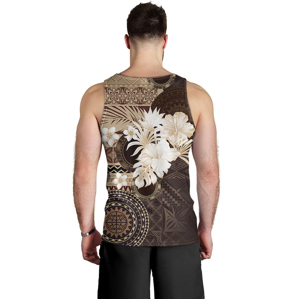 Samoa Tank Top Siapo Motif Print Fabric