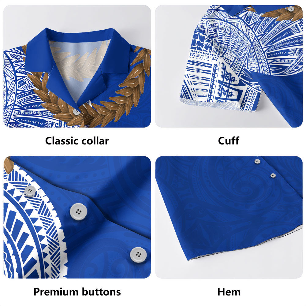 Samoa Hawaiian Shirt Tattoo Roman Reigns With Ula Fala Style Brown