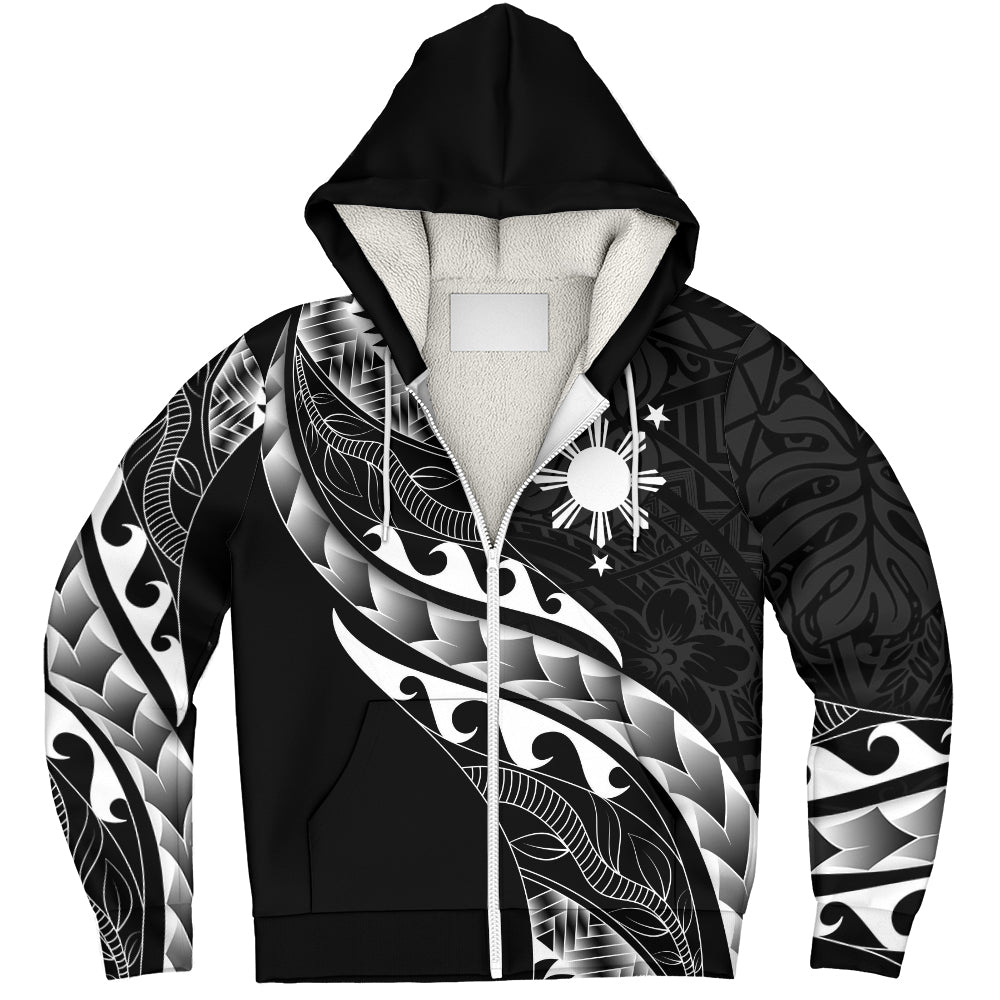 Philippines Filipinos Sherpa Hoodie Custom Island Tribal Tattoos