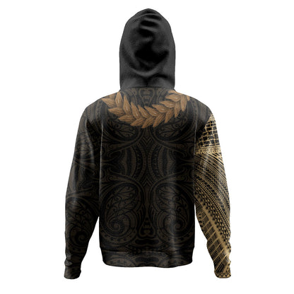 Samoa Hoodie Tattoo Roman Reigns With Ula Fala Style Brown