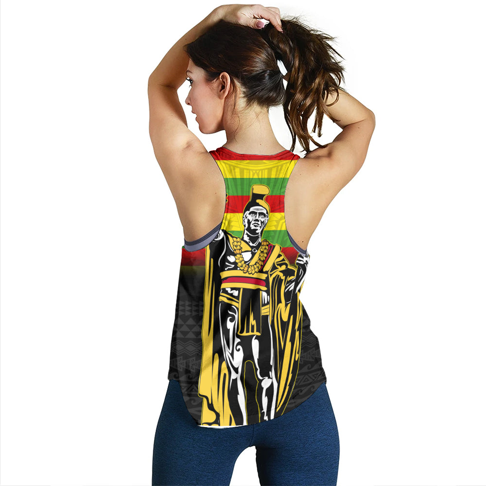Hawaii Women Tank King Kamehameha Flag Kanaka Maoli Tribal Tattoo