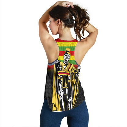 Hawaii Women Tank King Kamehameha Flag Kanaka Maoli Tribal Tattoo