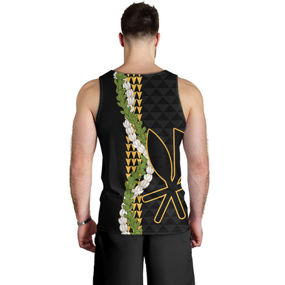 Hawaii Tank Top Kanaka Maoli Puakenikeni Maile Flower Lei
