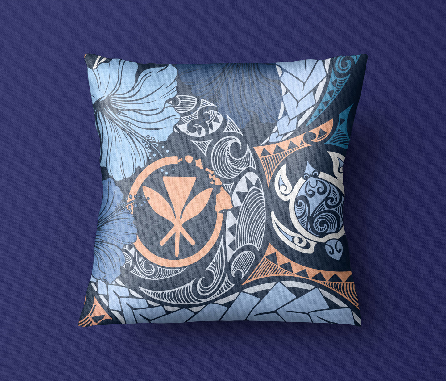 Hawaii Pillow Cover Kanaka Maoli Tribal Pattern