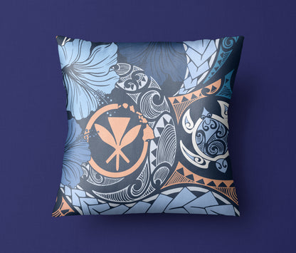 Hawaii Pillow Cover Kanaka Maoli Tribal Pattern