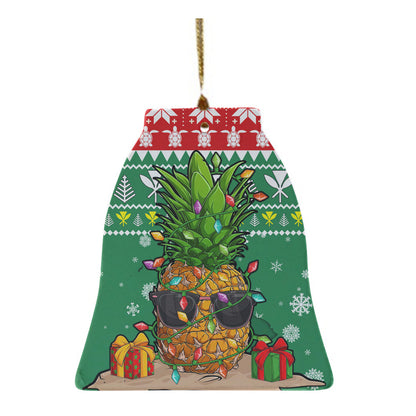 Hawaii Ceramic Ornament Christmas Pineapple Kanaka Maoli Pattern