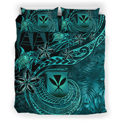 Hawaii Bedding Set Kanaka Maoli Tropical Leaves Polynesian Pattern