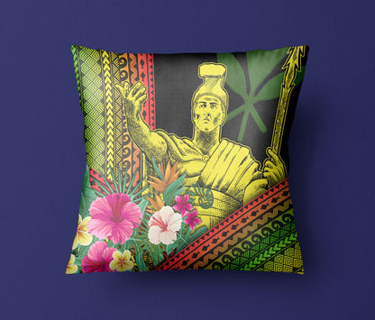 Hawaii Pillow Cover King Kamekameha Kanaka Maoli Polynesian Pattern
