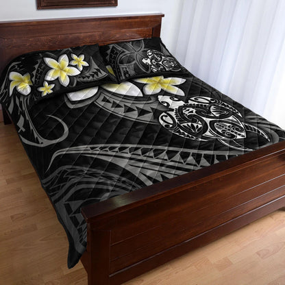 Hawaii Quilt Bed Set Hawaiian Turtle Honu Plumeria Tribal Tattoo