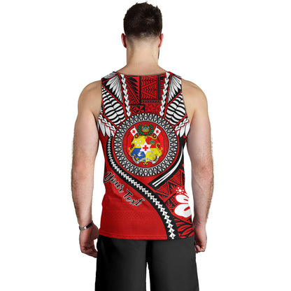 Tonga Tank Top Custom Tribal Ngatu Pattern Circle Style
