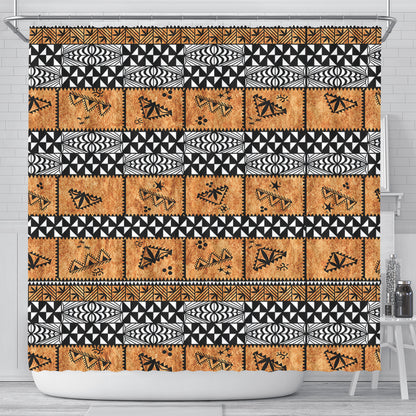 Tonga Shower Curtain Tapa Pattern