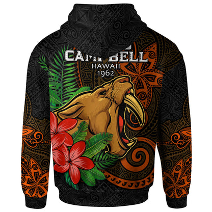 Hawaii Custom Personalised Hoodie - James Campbell High School Polynesian Tribal Pattern