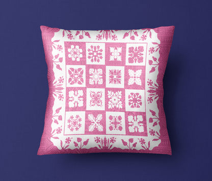 Hawaii Pillow Cover Pink Hawaii Pattern Polynesian Color