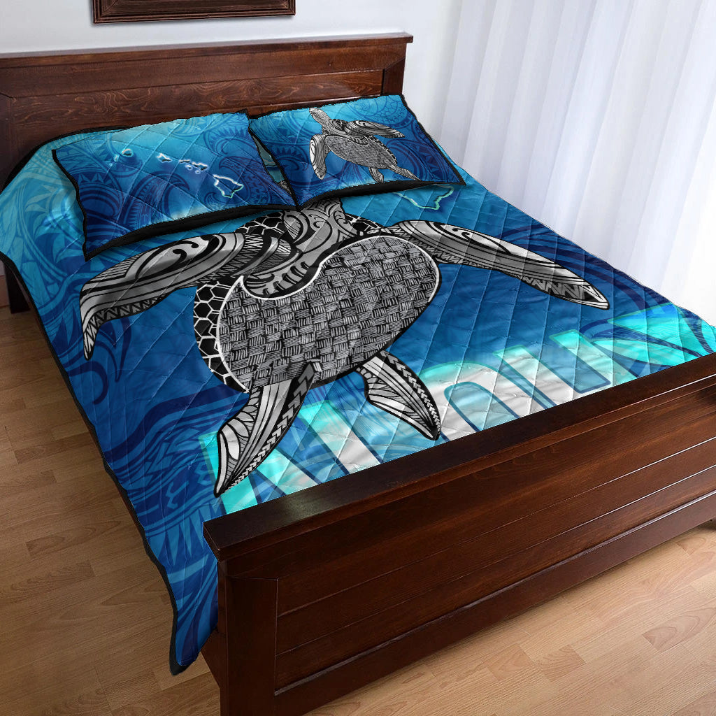 Hawaii Quilt Bed Set Aloha Turtle Ocean Style