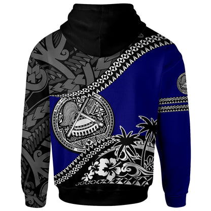 American Samoa Hoodie Fall In The Wave