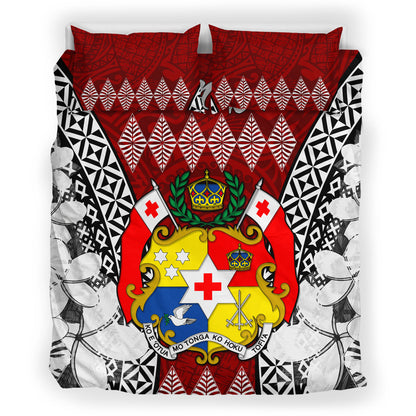 Tonga Bedding Set - Pattern Inspired By Tonga And Polynesian With Coat Of Arms