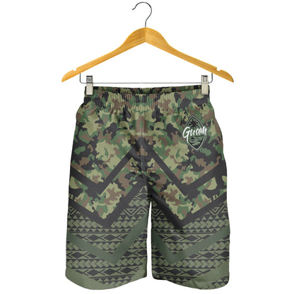 Guam Men Shorts - Custom Guam Camo Deluxe Polynesian Tattoo