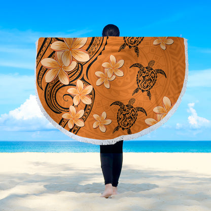 Hawaii Beach Blanket Tribal Tattoo Polynesia Plumeria Flower