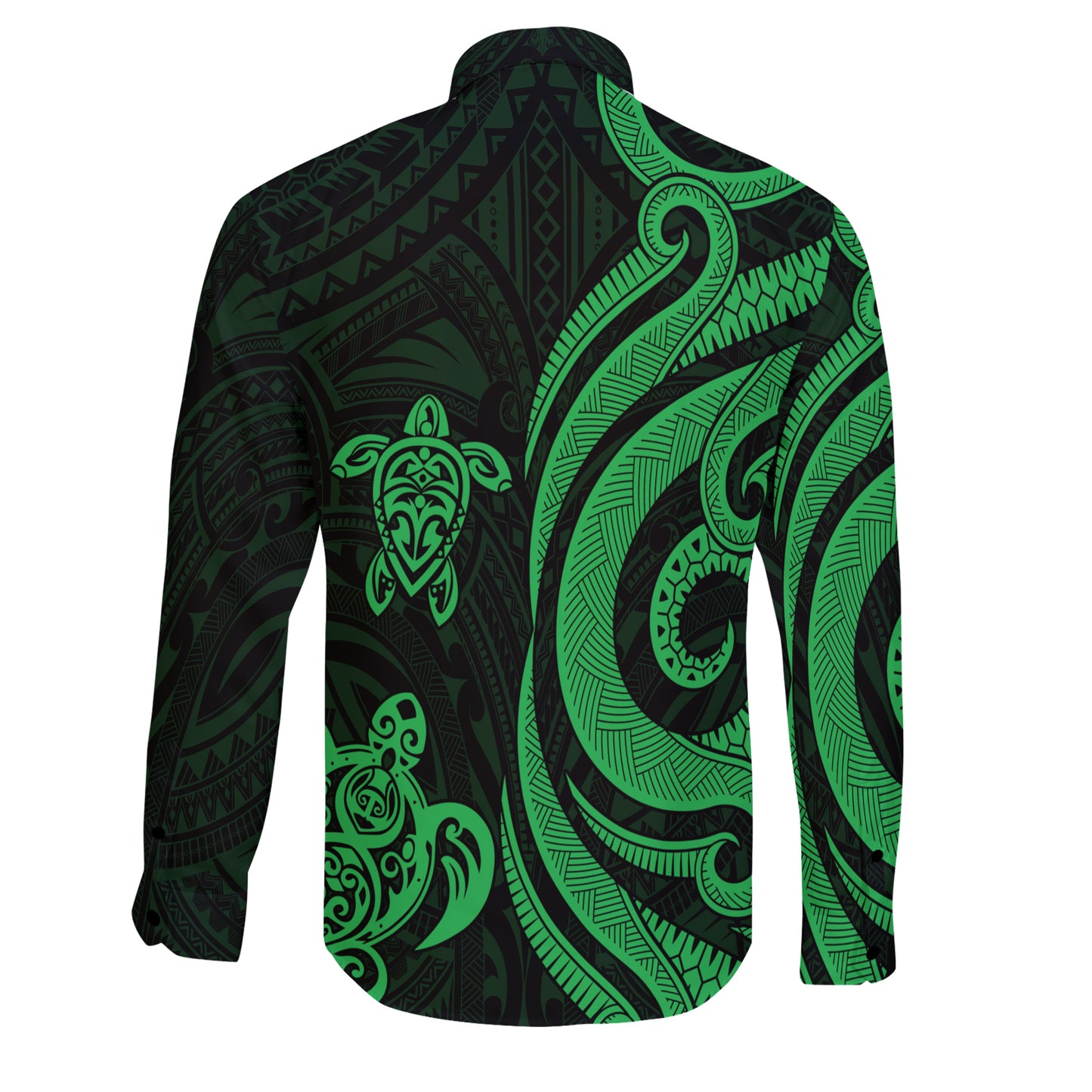 Hawaii Long Sleeve Shirts Green - Tentacle Turtle