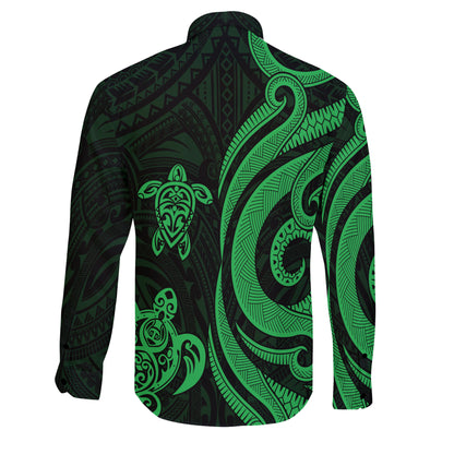 Hawaii Long Sleeve Shirts Green - Tentacle Turtle